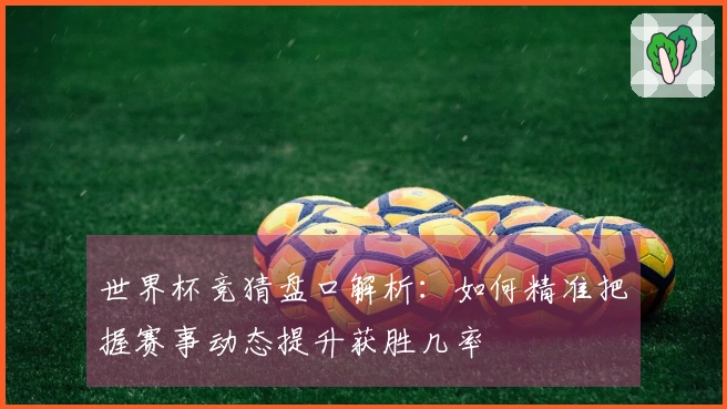 世界杯竞猜盘口解析：如何精准把握赛事动态提升获胜几率